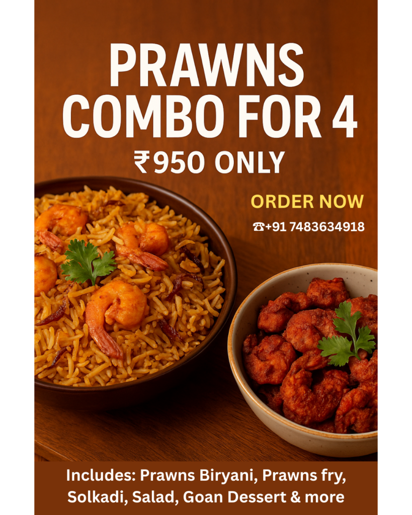 🐟🍗 Includes Fish Curry, Chicken Xacuti, Rice, Solkadi, Fried Fish, Salad & more